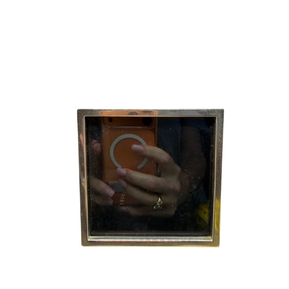 Burberry Nova Check Plaid Silver Tone Wood Back Picture Frame‎